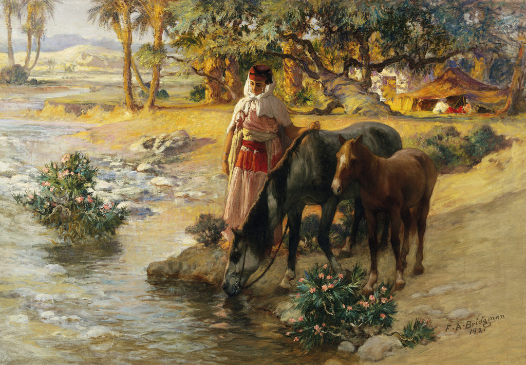 Detail of The Oasis by Frederik Arthur Bridgman