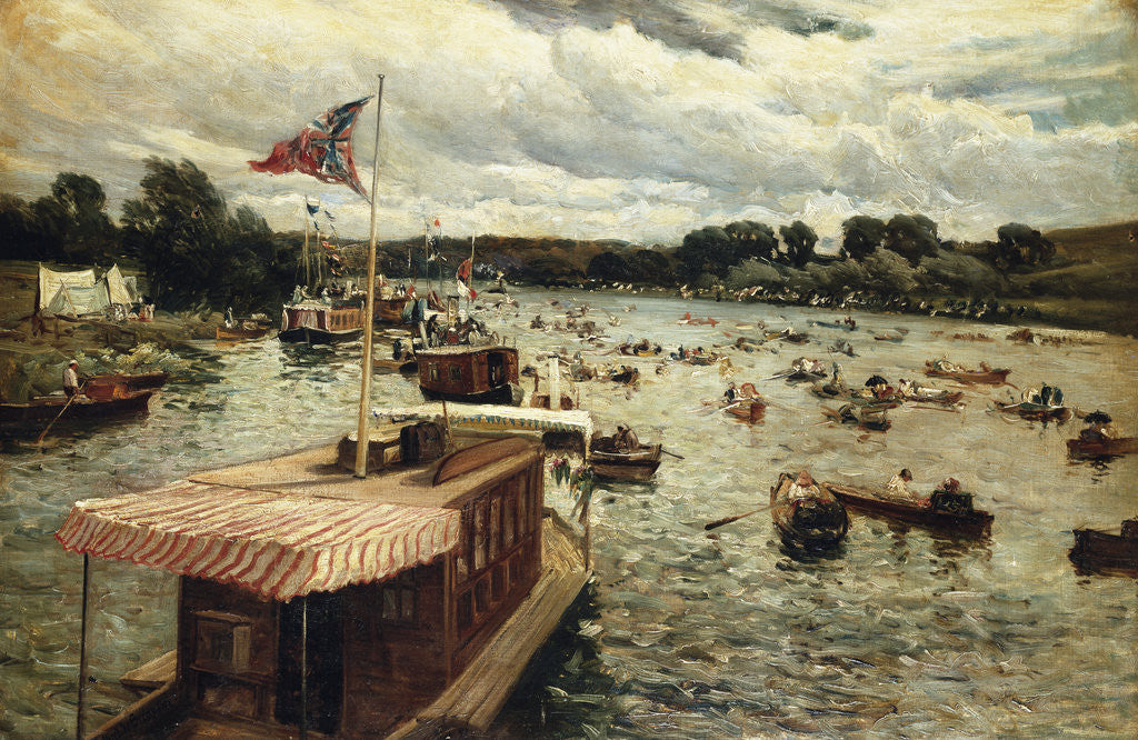 Detail of Henley Regatta, England by Alfred de Breanski