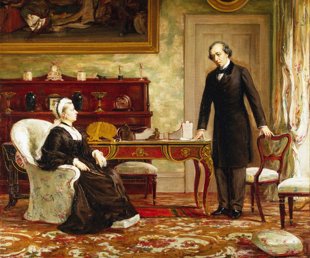 Detail of Queen Victoria Interviewing Disraeli at Osborne House by Theodore Blake Wirgman