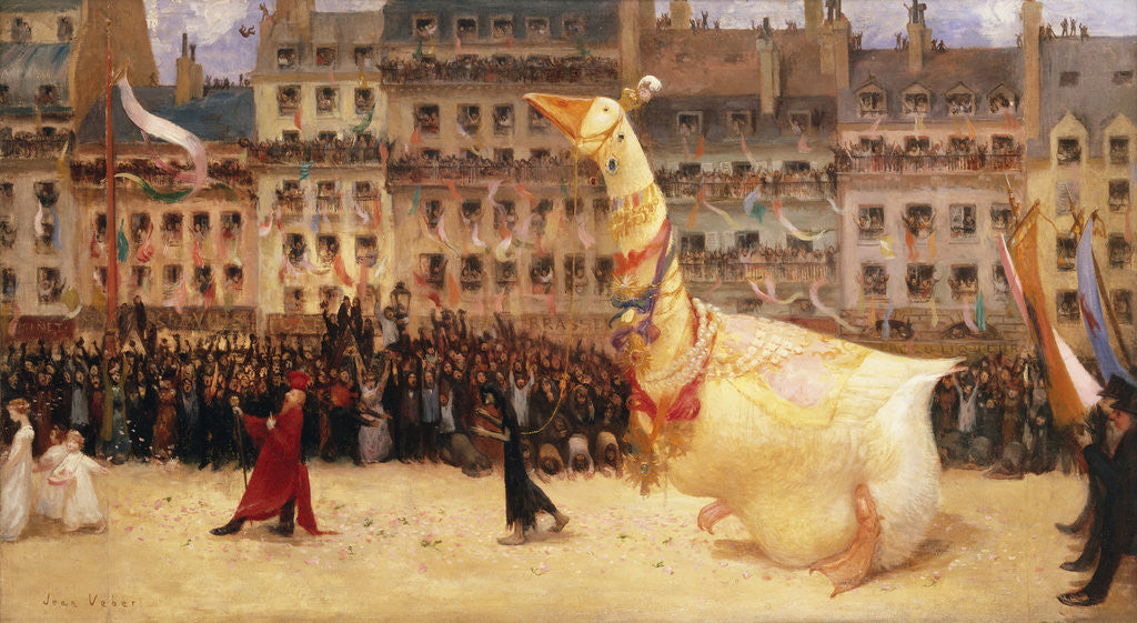 Detail of The Goose of the Republic by Jean Veber