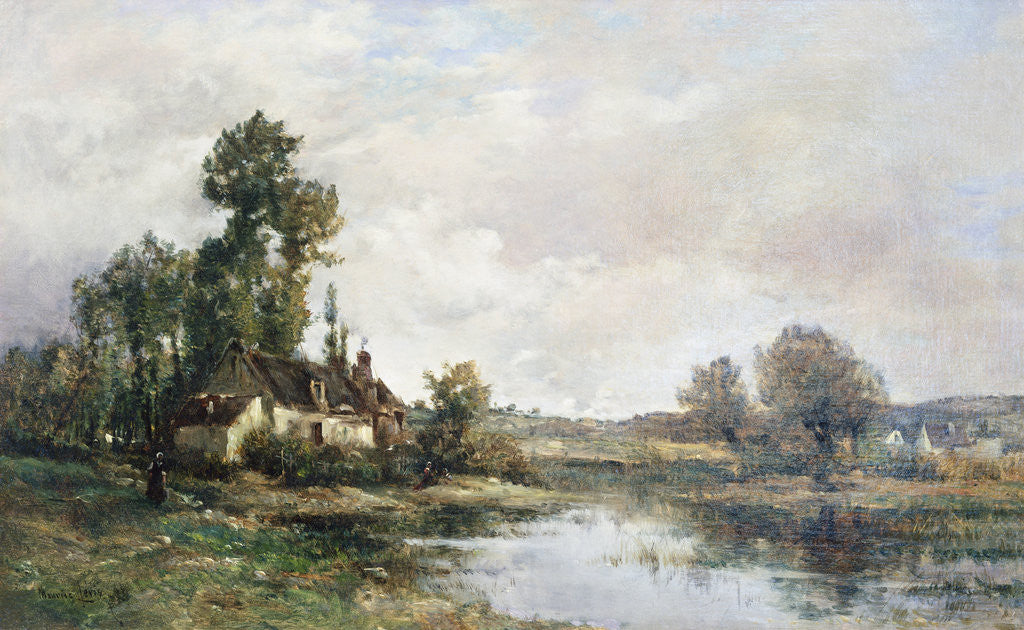 Detail of The Farm on the Pond by Maurice Levis