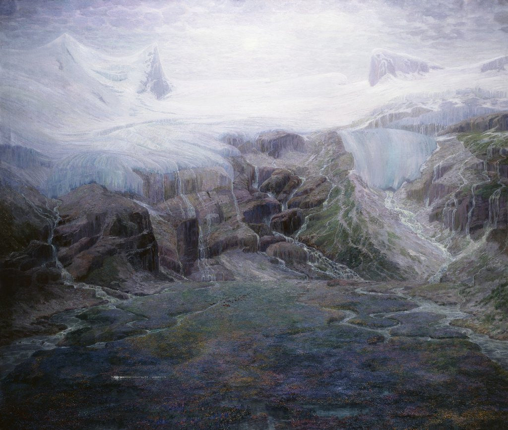 Detail of A Glacier in a High Valley by Emile Mediz-Pelikan