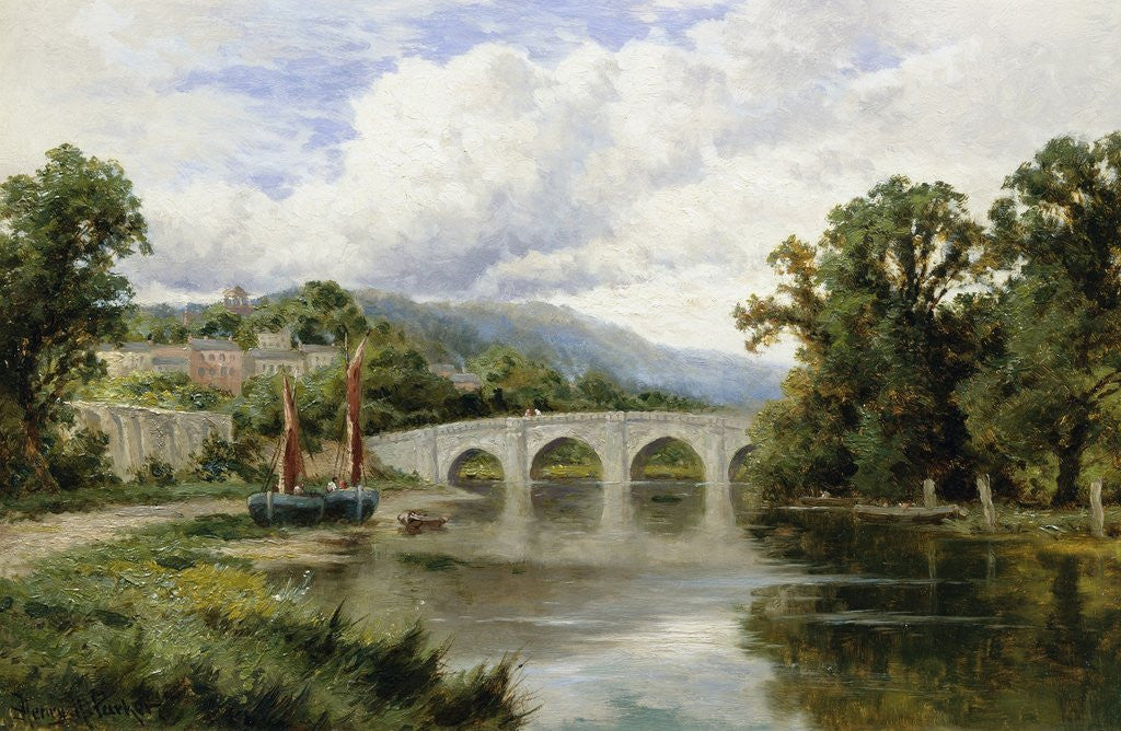 Detail of Richmond Bridge, England by Henry H. Parker