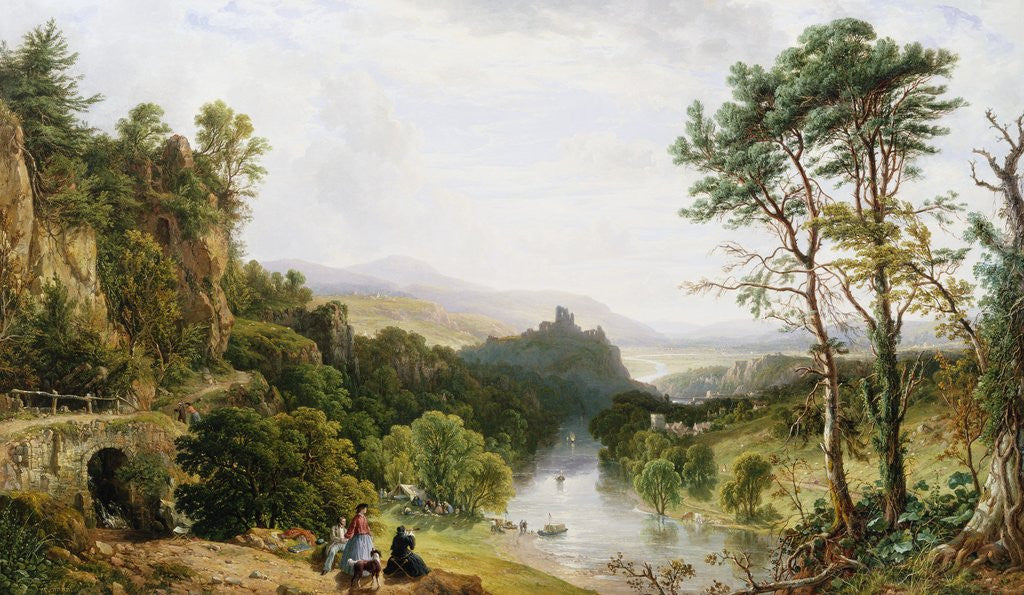 Detail of A View of the Wye River, South Wales by John F. Tennant