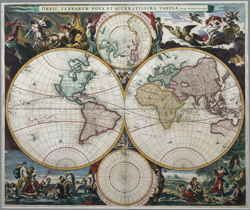 Detail of Orbis Terrarum Nova et Accuratissima Tabula by Nicholas Visscher