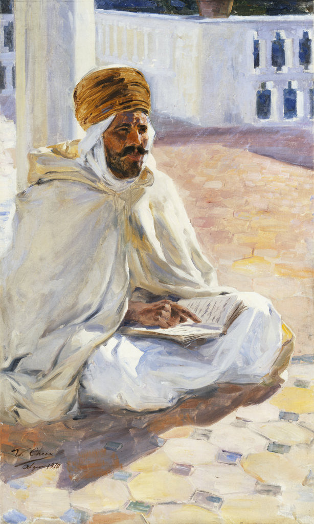Detail of Reading the Koran by Ulpiano Checa Sanz