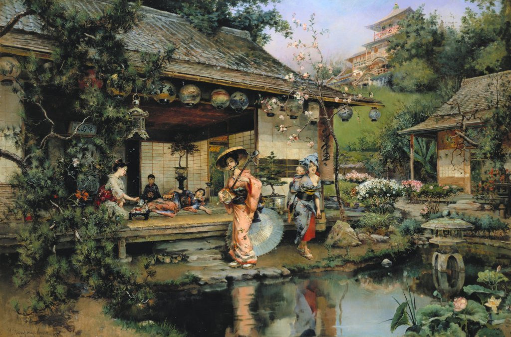 Detail of The Japanese Tea House by Harry Humphrey Moore