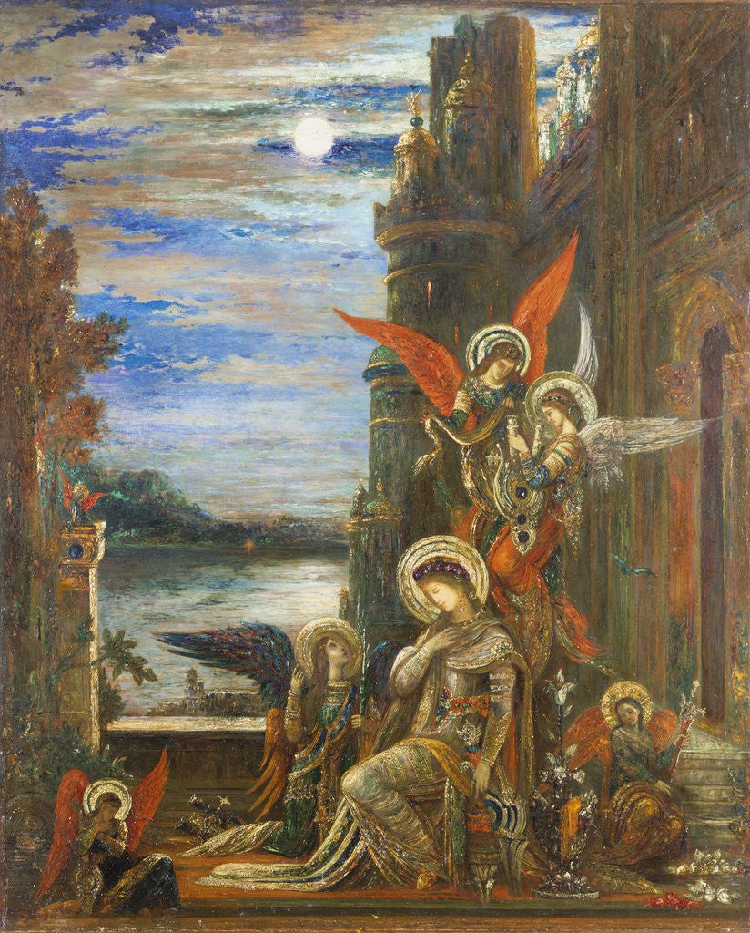 Detail of Saint Cecilia by Gustave Moreau