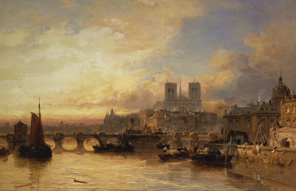 Detail of A View of Paris, France by James Webb