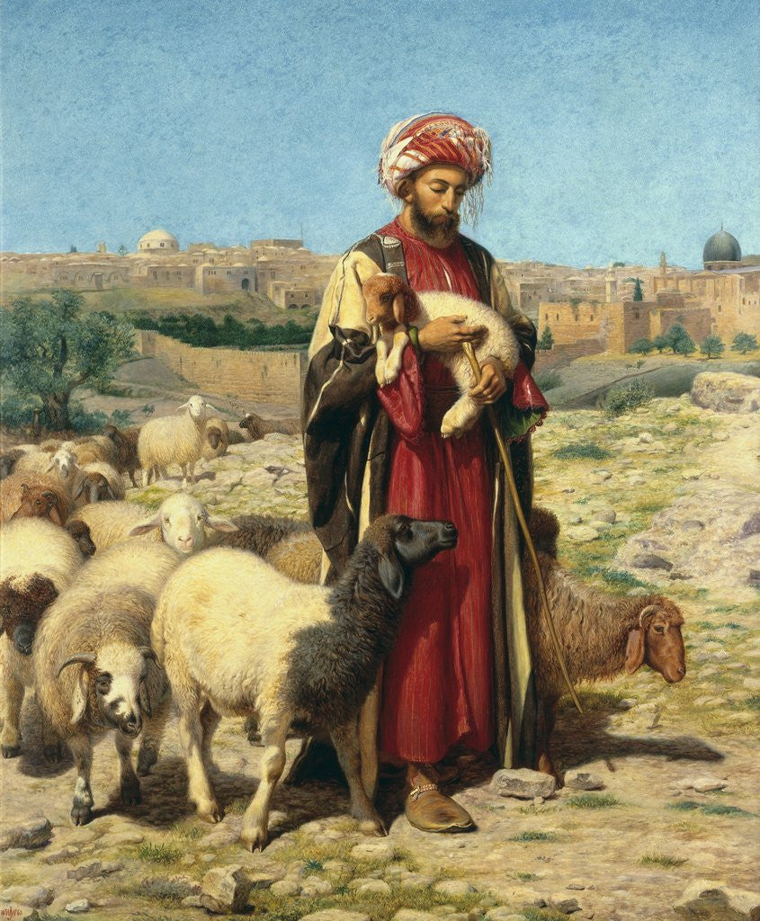 Detail of A Shepherd of Jerusalem by William J. Webbe