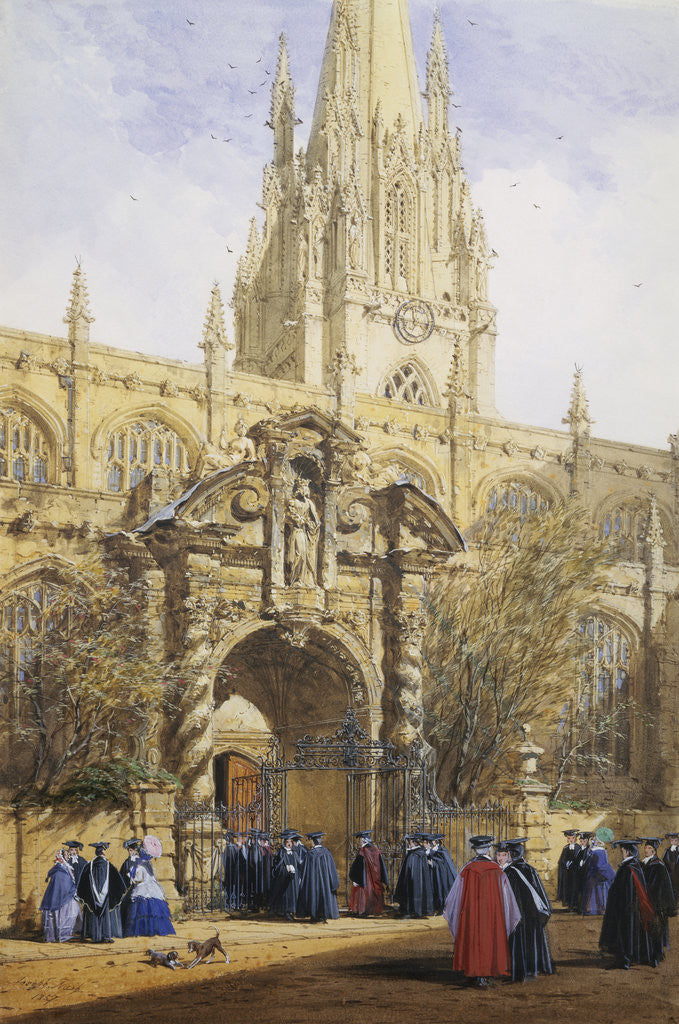 Detail of St. Mary's, Oxford University, England by Joseph Nash