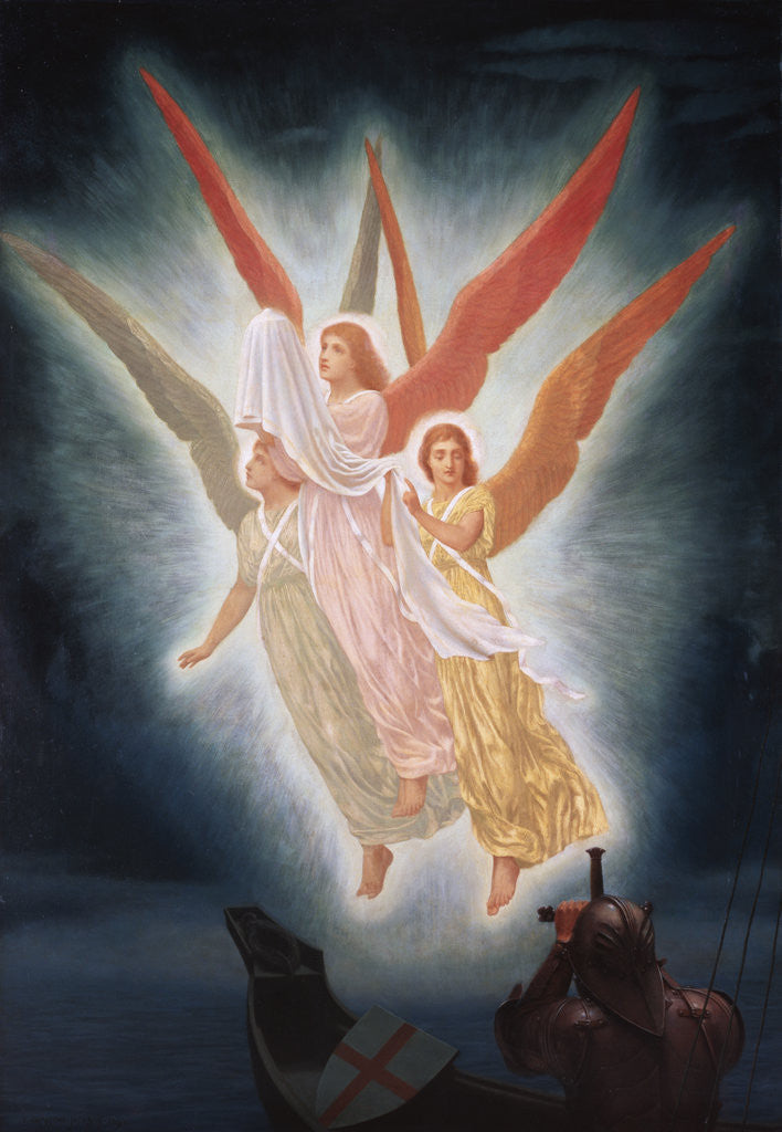 Detail of Lancelot's Vision of the Holy Grail by Frederick Hamilton Jackson