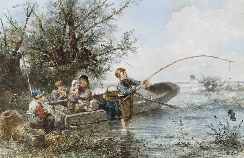 Detail of The Fishing Expedition by Johann Mari Henri ten Kate