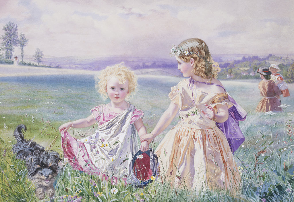 Detail of A Walk in the Summer Field by John Simmons