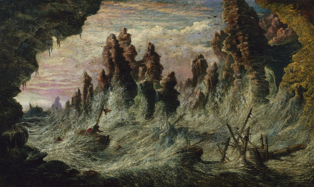 Detail of Shipwrecked Boats Battling the Storm by Gustave Dore