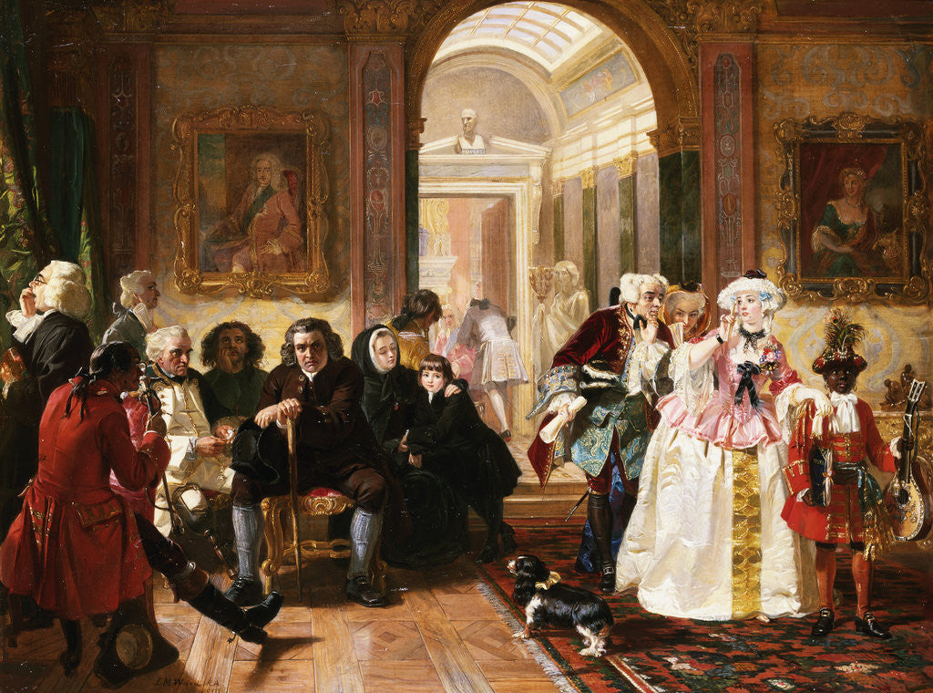 Detail of Dr. Johnson in the Ante-Room of the Lord Chesterfield Waiting for an Audience, 1748 by Edward Matthew Ward