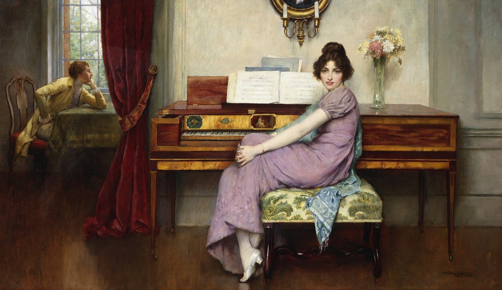 Detail of The Reluctant Pianist by William A. Breakspeare