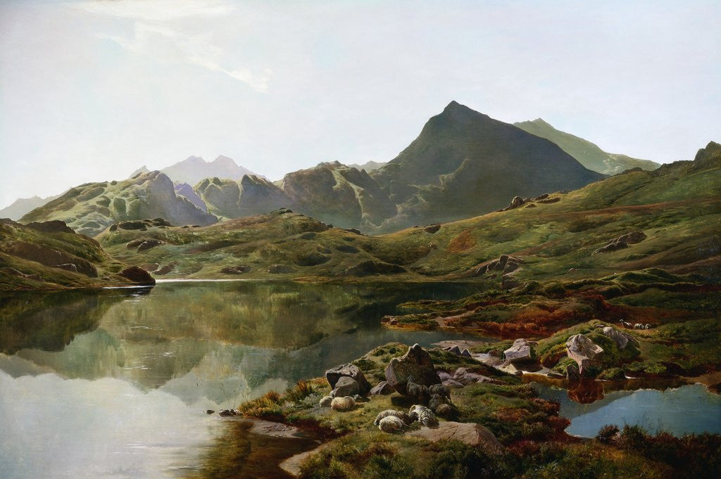 Detail of Llyn Y Cwm Fflynnon, North Wales by Sidney Richard Percy