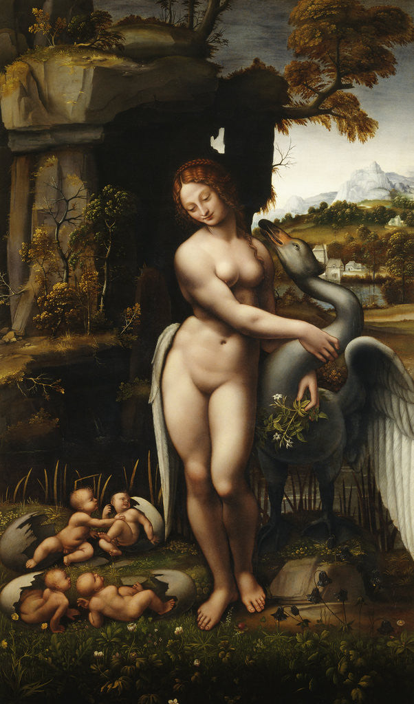 Detail of Leda and the Swan by Francesco Melzi