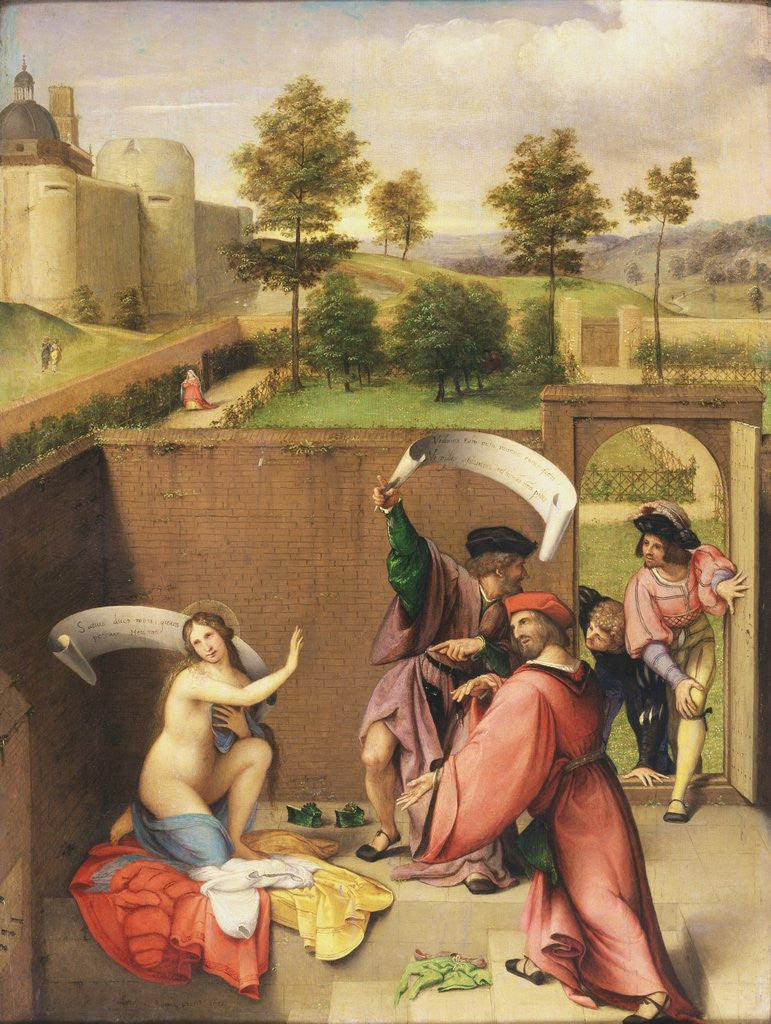 Detail of Susanna and the Elders by Lorenzo Lotto