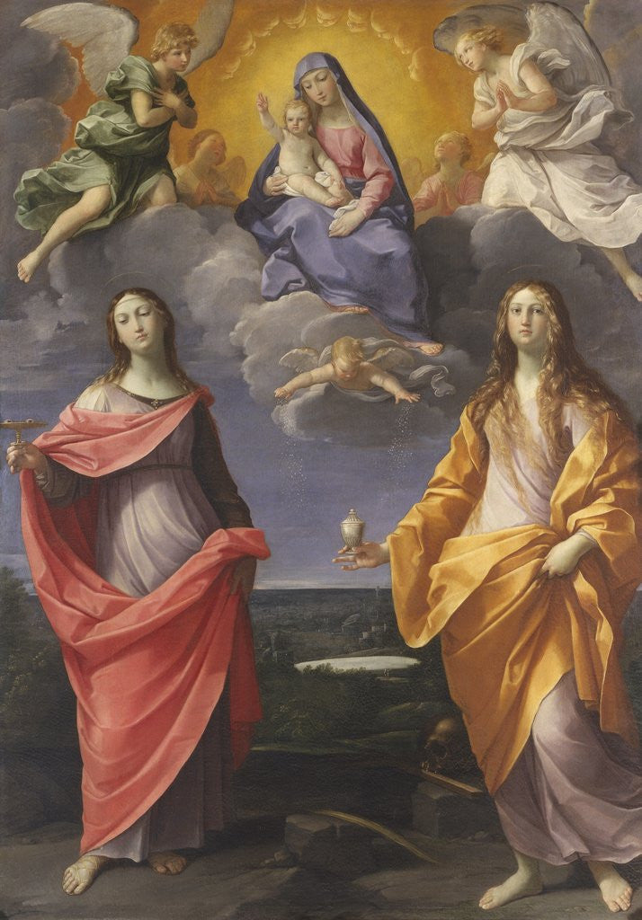 Detail of Madonna of the Snow with Saints Lucy and Mary Magdalen by Guido Reni