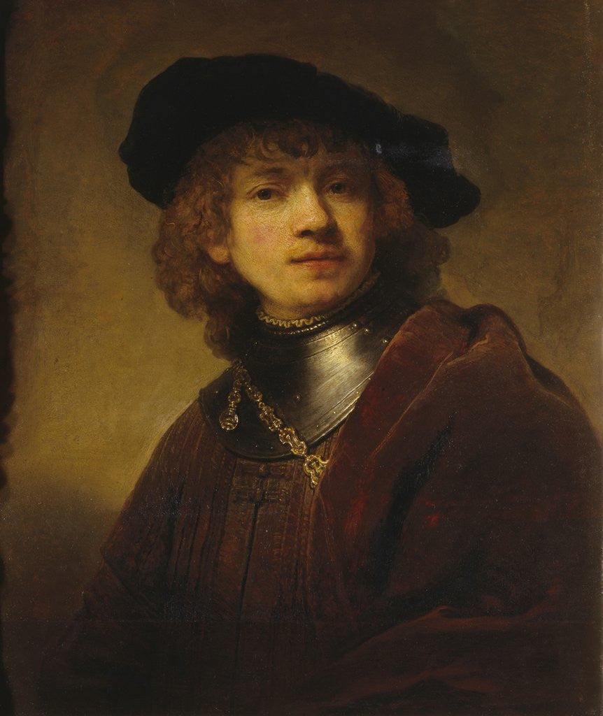 Detail of Self-Portrait as a Young Man by Rembrandt van Rijn