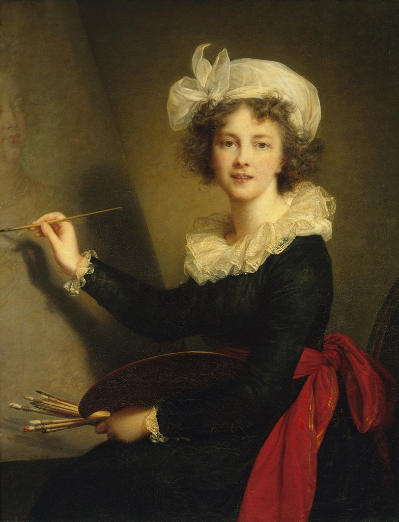 Detail of Self-Portrait by Elisabeth Louise Vigee-LeBrun