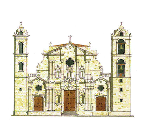 Detail of La Habana Cathedral. Cuba by Fernando Aznar Cenamor