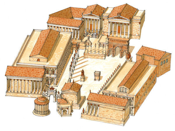 Detail of Imperial Forum. Rome. Aerial view by Fernando Aznar Cenamor