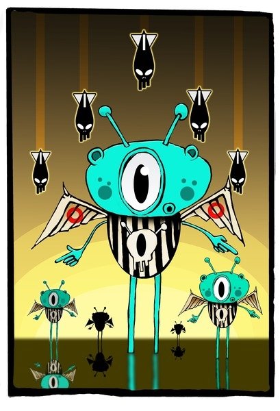 Detail of Team alien, 2012 by Johan Lilja