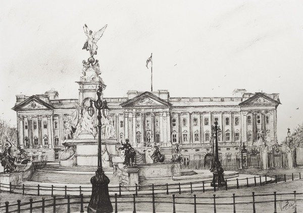 Detail of Buckingham Palace by Vincent Alexander Booth