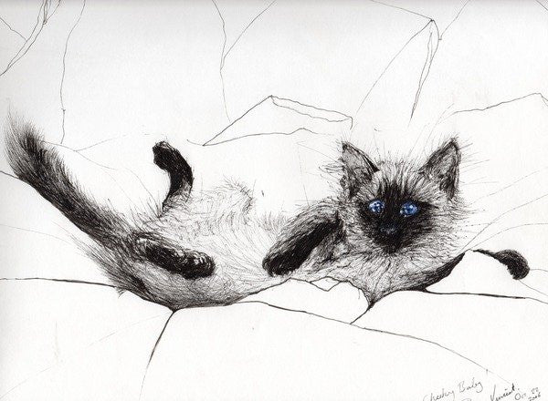 Detail of cheeky baby by Vincent Alexander Booth