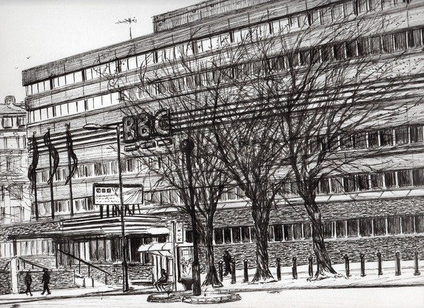 Detail of The Old BBC Oxford road Manchester, 2011 by Vincent Alexander Booth