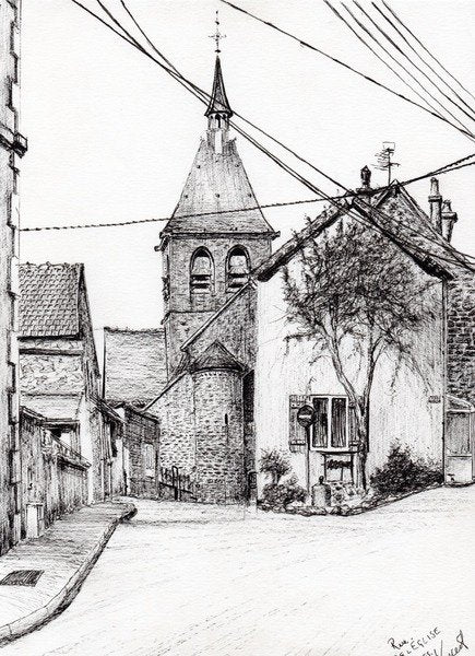 Detail of Church in Laignes France, 2007 by Vincent Alexander Booth