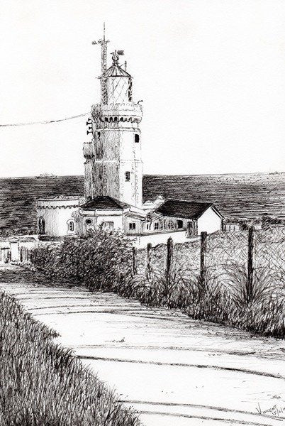 Detail of Lighthouse,Isle of Wight by Vincent Alexander Booth