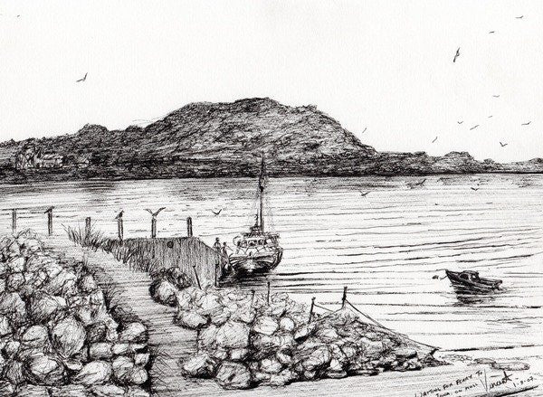 Detail of Iona from Mull, Scotland by Vincent Alexander Booth