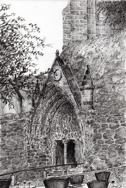 Detail of Cafe view,St.Emilion by Vincent Alexander Booth