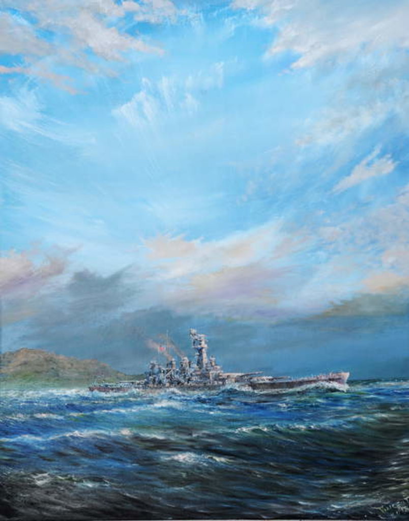Detail of USS Washington leaves Guadalcanal, 2018 by Vincent Alexander Booth
