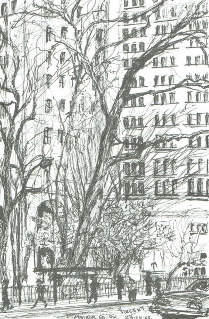 Detail of Madison Square park New York, 2003 by Vincent Alexander Booth