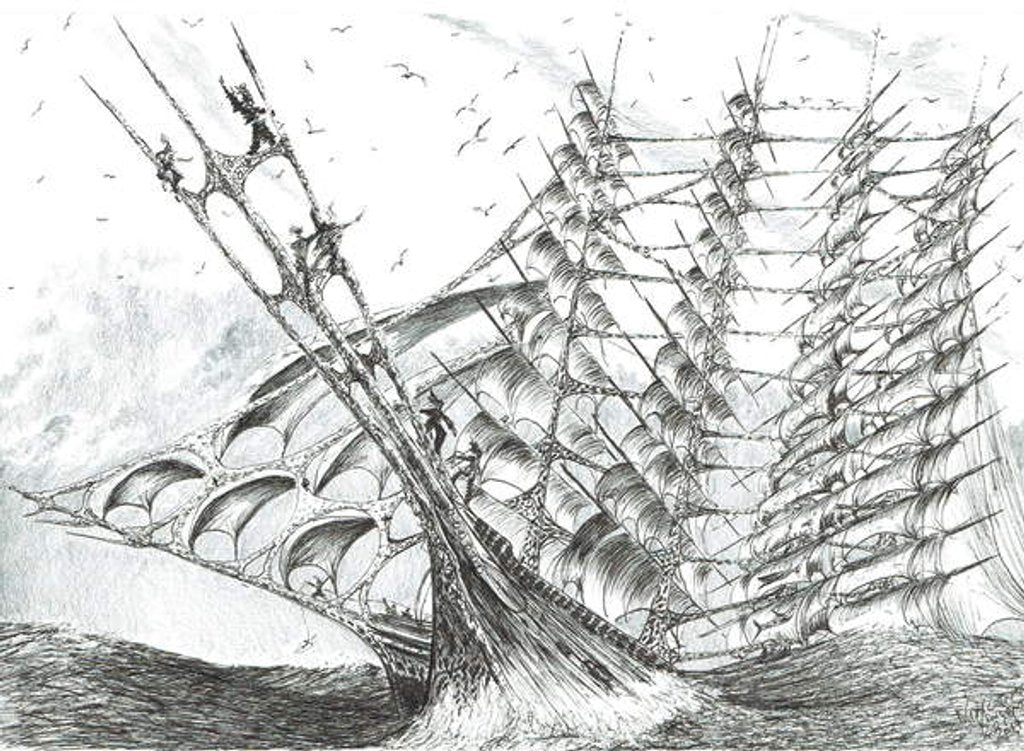 Detail of Storm Creators Rescue Yellow Sea, 2019 by Vincent Alexander Booth