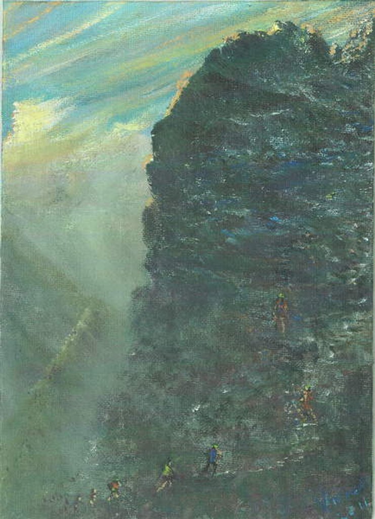 Detail of Rocky ascent up mountain, 2011 by Vincent Alexander Booth