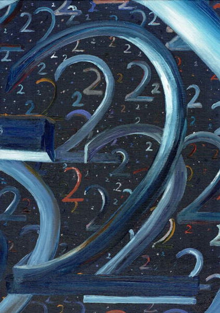 Detail of Early 1970's vision of number 2's, 2019 by Vincent Alexander Booth