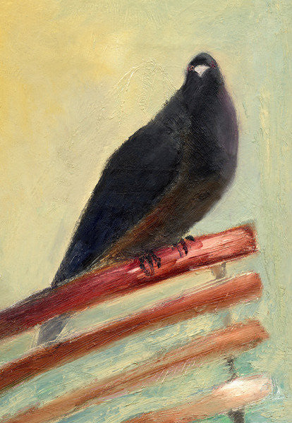 Detail of Kingly Court Pigeon by Nancy Moniz Charalambous