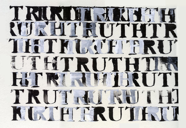 Detail of The Truth in Black and White, 2015 by Nancy Moniz Charalambous