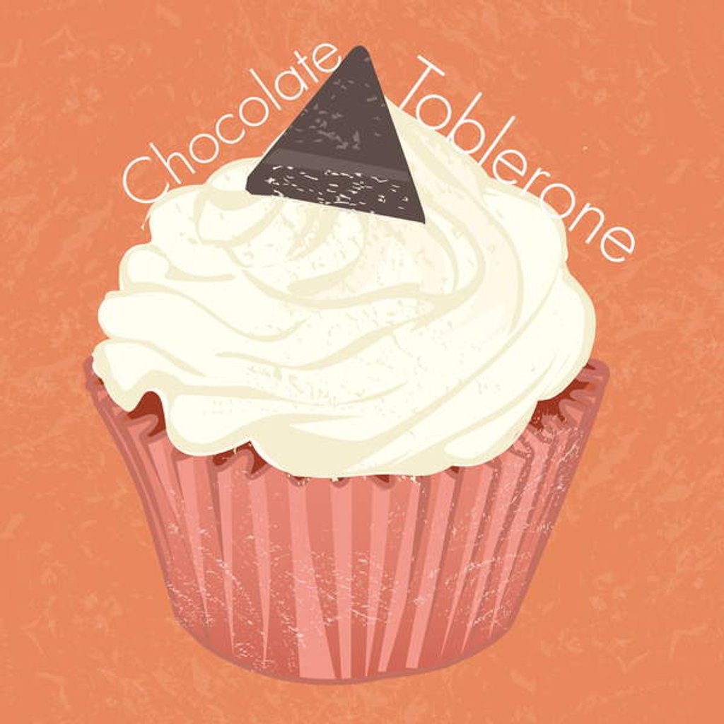 Detail of Chocoate Toblerone Cup Cake, 2019, digital art by Nancy Moniz Charalambous