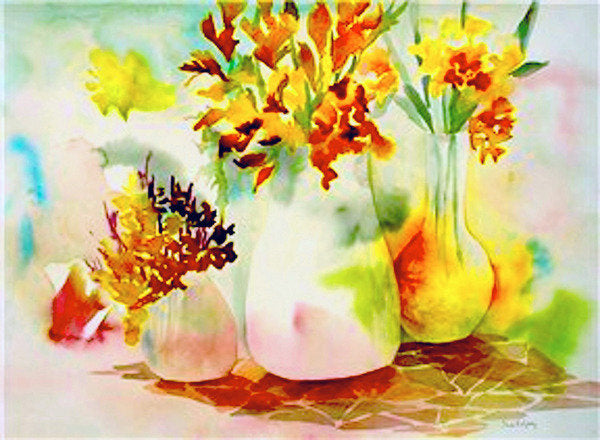 three vases by Neela Pushparaj