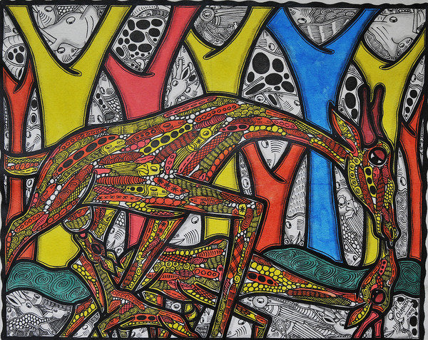 Detail of Mother Giraffe by Muktair Oladoja