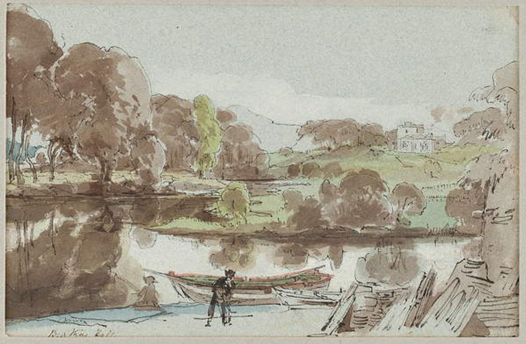 Detail of Brathay Hall from the East, Lake District, Cumbria, 1810 by John Harden