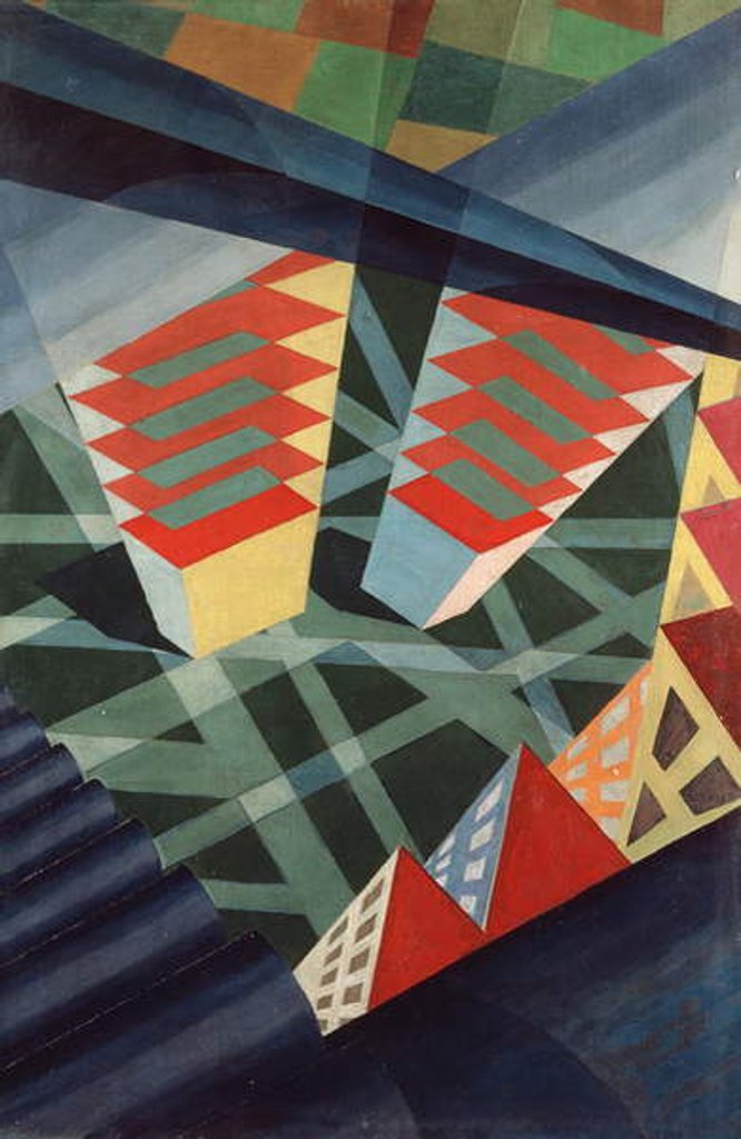 Detail of Perspectives in Flight, c.1926 by Fedele Azari