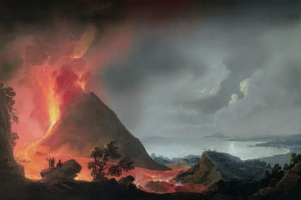 Detail of The Eruption of Vesuvius in 1810 by Italian School